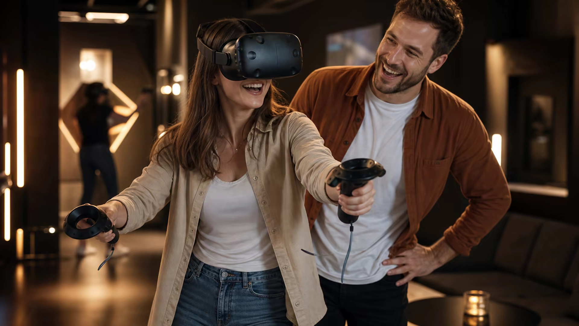 Salon z grami VR (wirtualnej rzeczywistości) - romantyczny pomysł na randkę